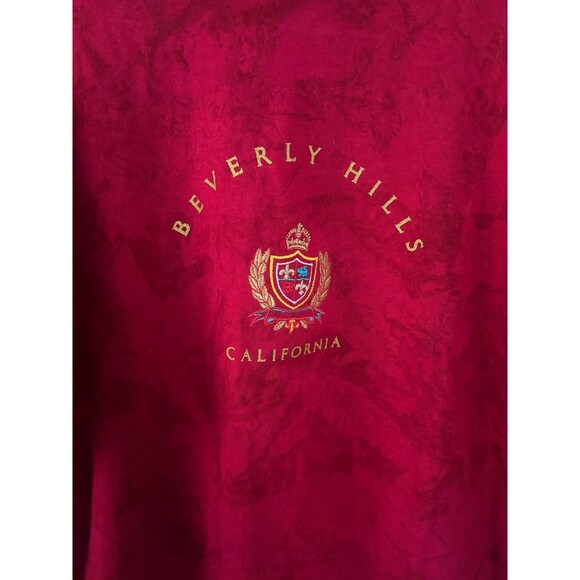 Nwt Vintage 90s Double B‎ Santa Fe Red tie-dye Beverly Hills California T-shirt - Picture 2 of 9